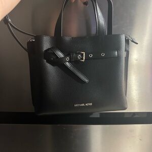 Michael Kors Black Pebbled Leather Satchel